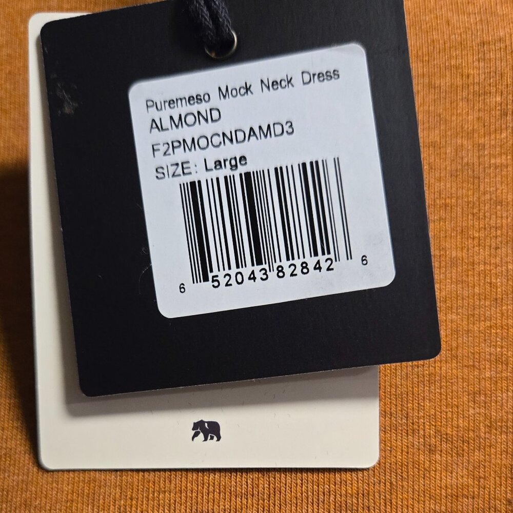 The Normal Brand Mock Neck Dress - Large - Almond